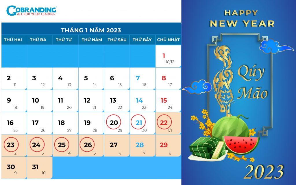 Tết dương lịch 2023 nghỉ mấy ngày