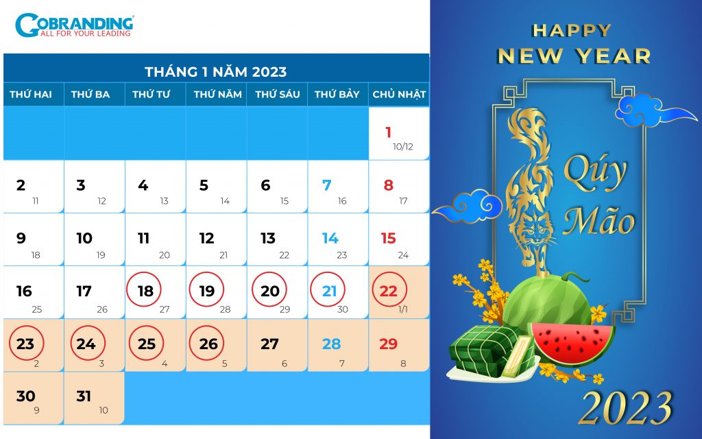 Lịch nghỉ Tết của người lao động