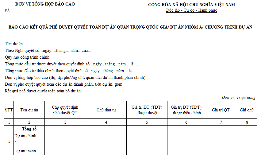 mau bang quyet toan cong trinh 12