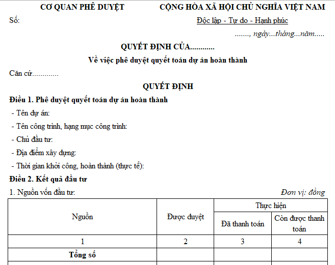 mau bang quyet toan cong trinh 13