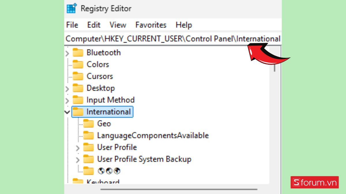 Chỉnh định dạng dd/mm/yyyy bằng Registry Editor bước 2