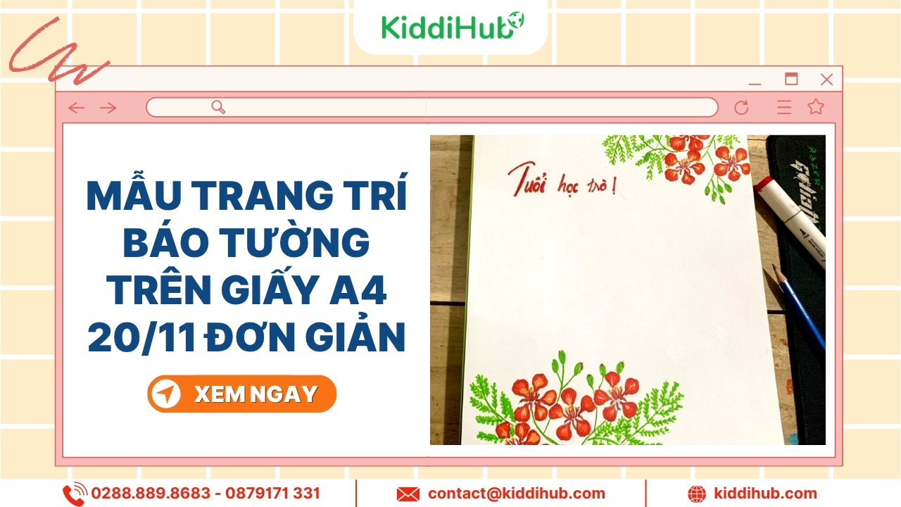trang tri vien giay a4 ve tay