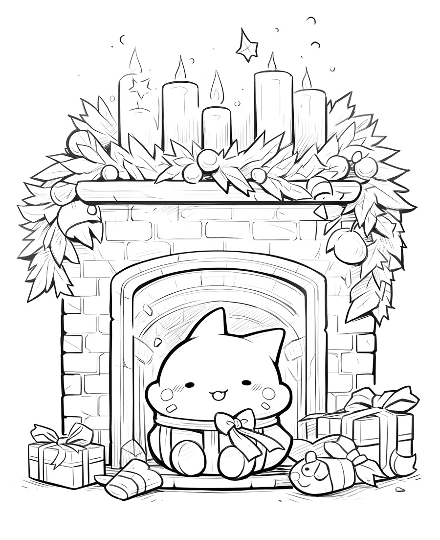 Tranh tô màu Noel chú tuần lộc 1