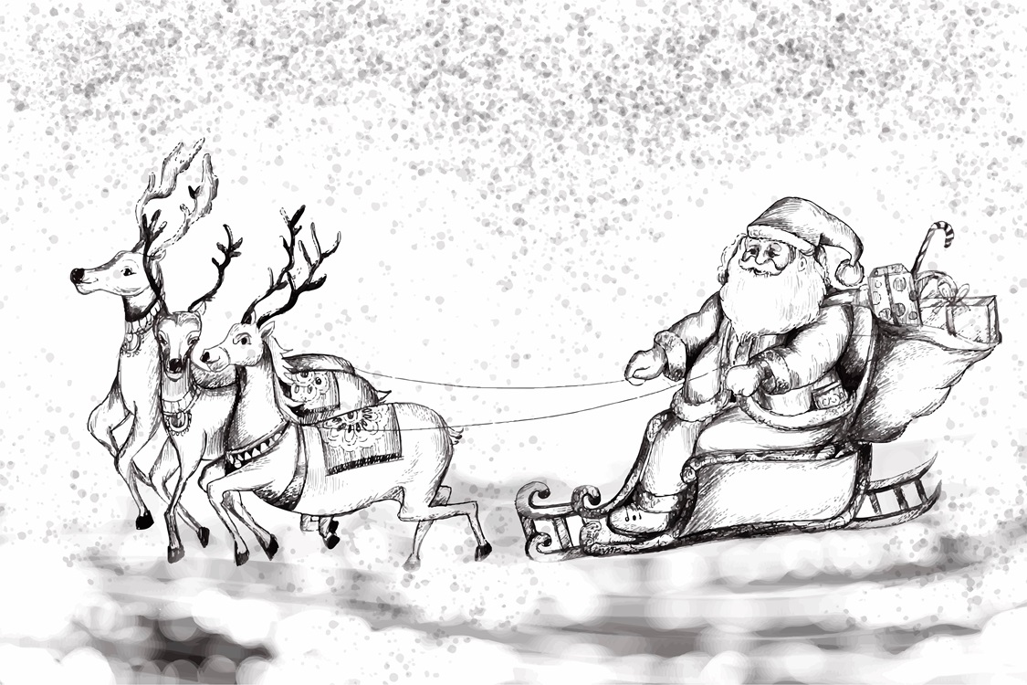 Tranh tô màu Noel Lò sưởi 2