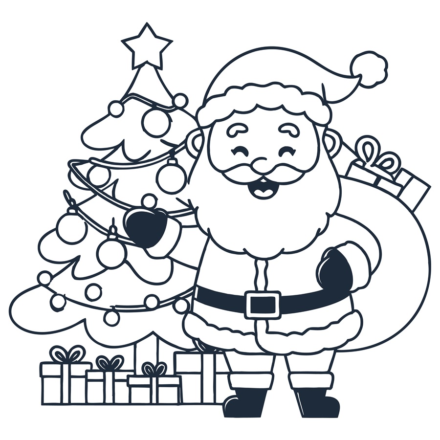 Trang tô màu ông già Noel
