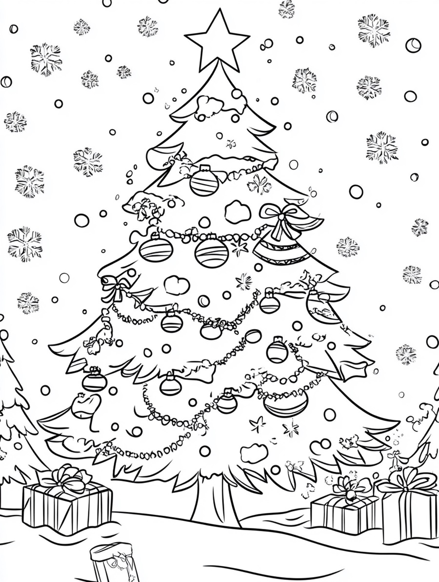 Tranh Tô Màu Cây thông Noel Huko Vietnam