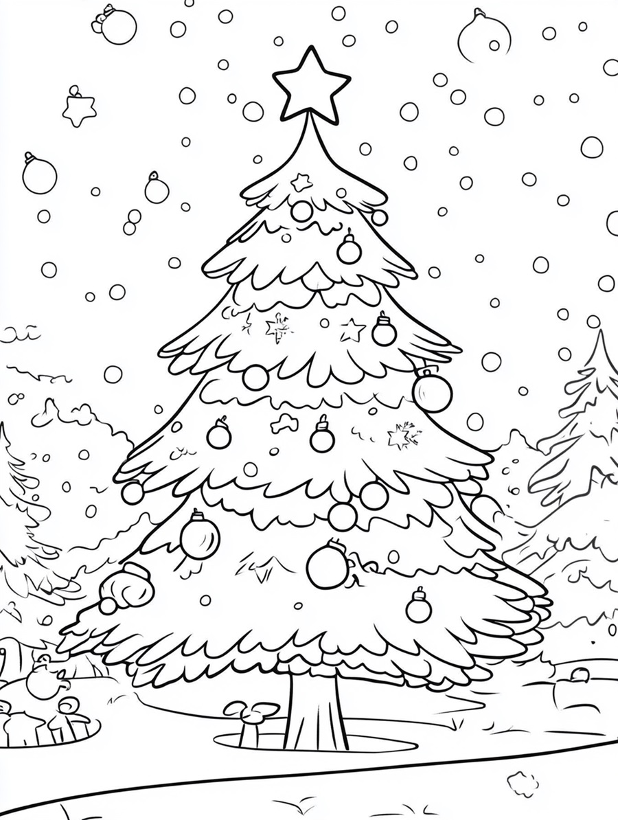 Tranh Tô Màu Cây Thông Noel Huko Vietnam 2
