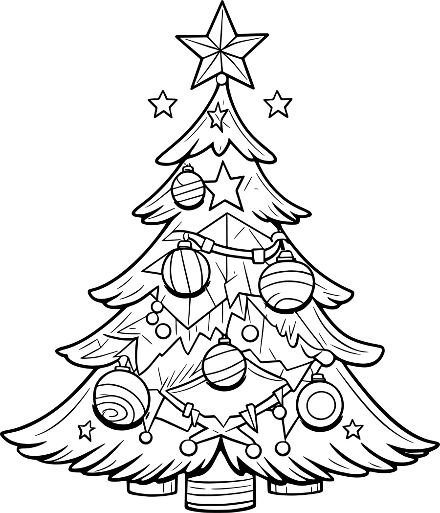 Tranh Tô Màu Cây Thông Noel Huko Vietnam 4