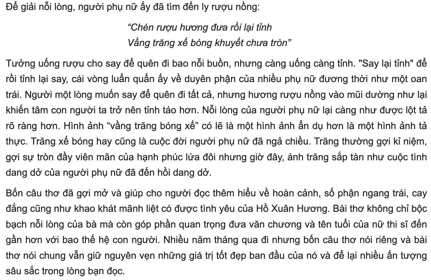 Bài phân tích 2 câu đề và 2 câu thực bài Tự Tình 2