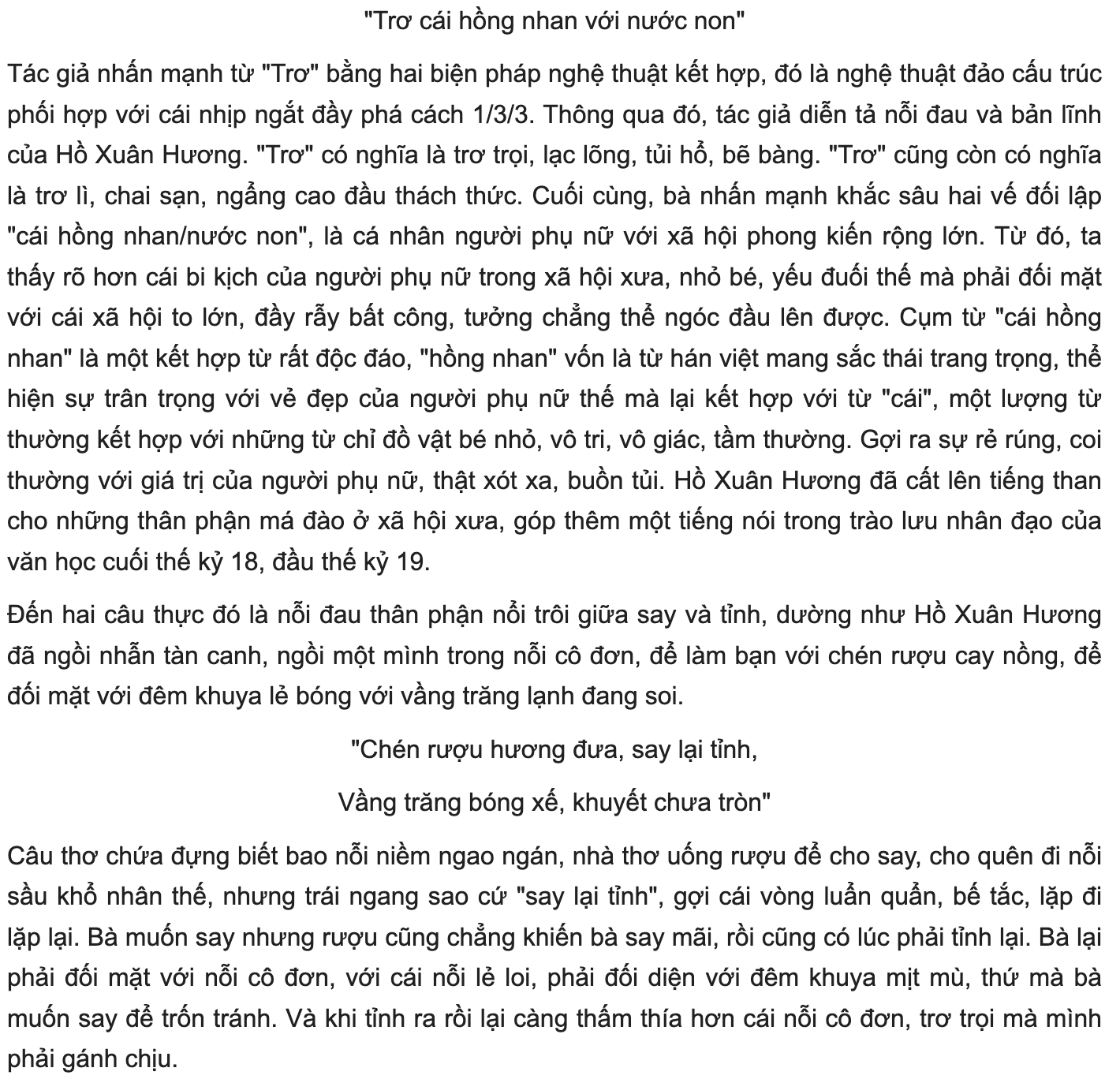 Bài phân tích tự tình 2 4 câu đầu (mẫu 3)