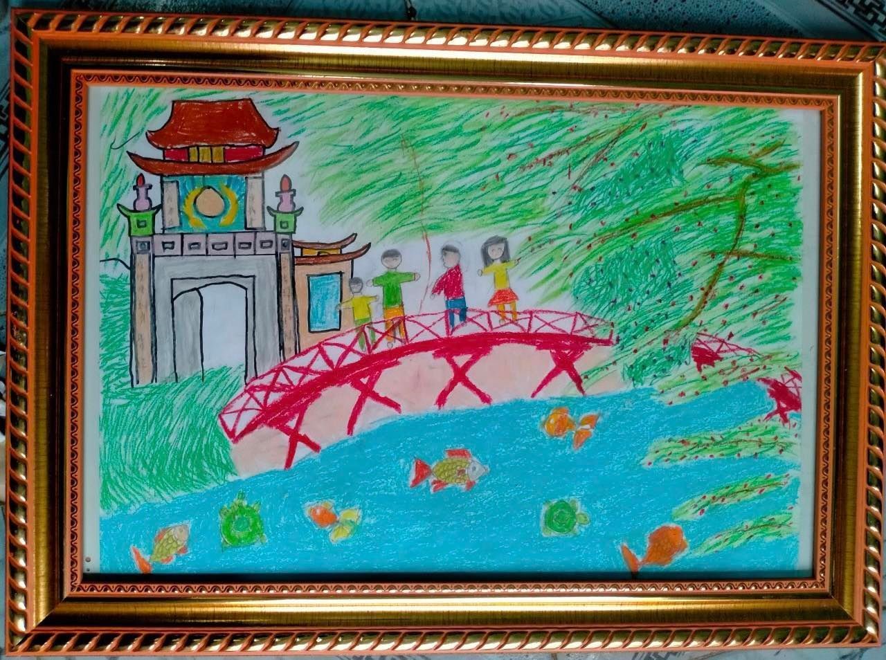 ve tranh chu de ha noi trong em