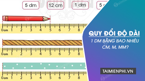 1 dm bang bao nhieu cm m mm