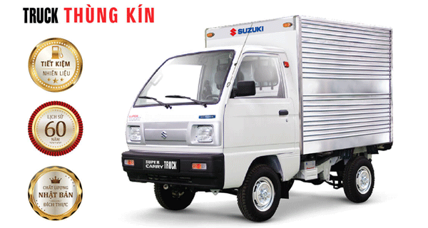 xe tải 5 tạ giá rẻ, xe tái suzuki 5 tạ thùng kín