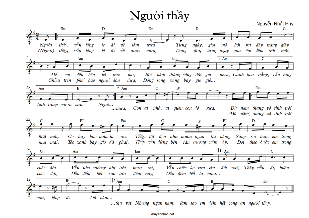 Bài hát về giáo viên