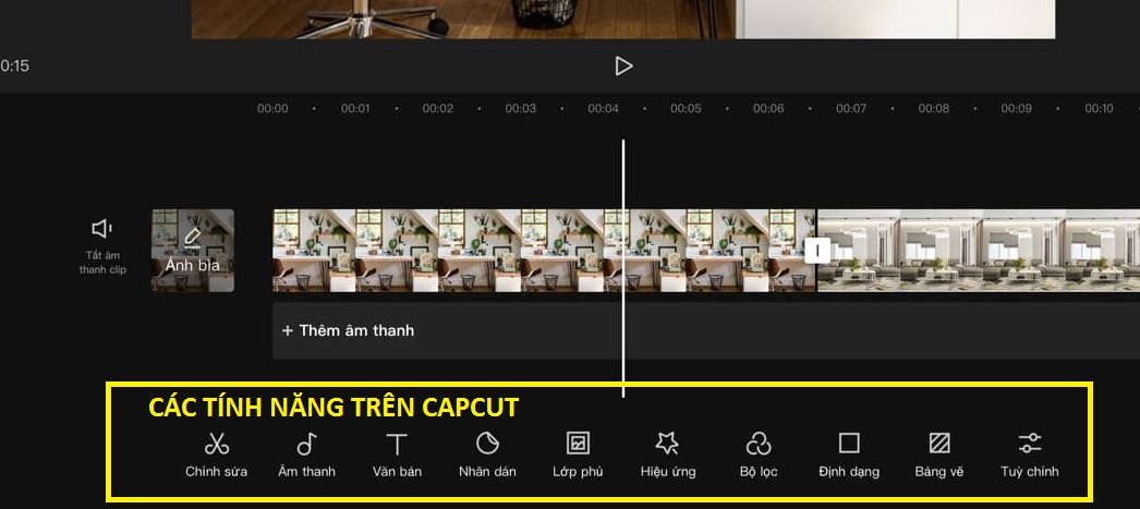 huong dan su dung app capcut tinh nang