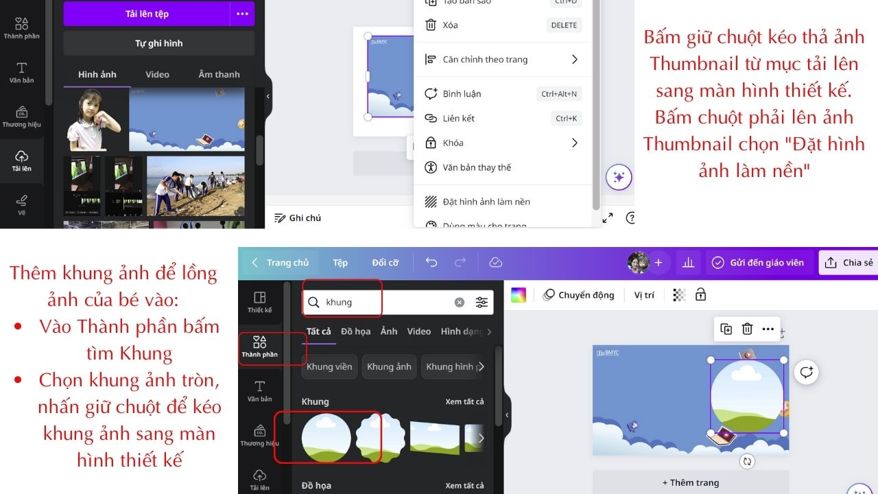 edit thumbnail bằng canva