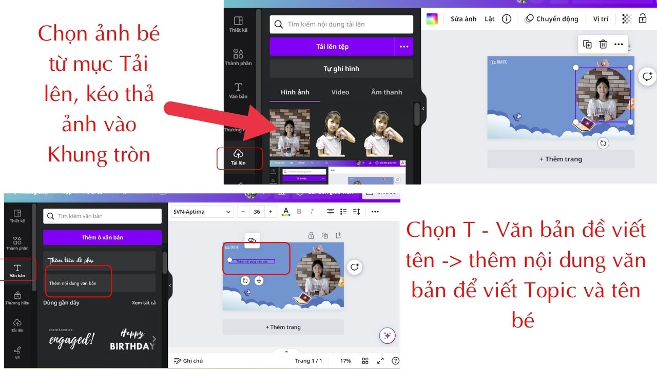 edit thumbnail bằng canva