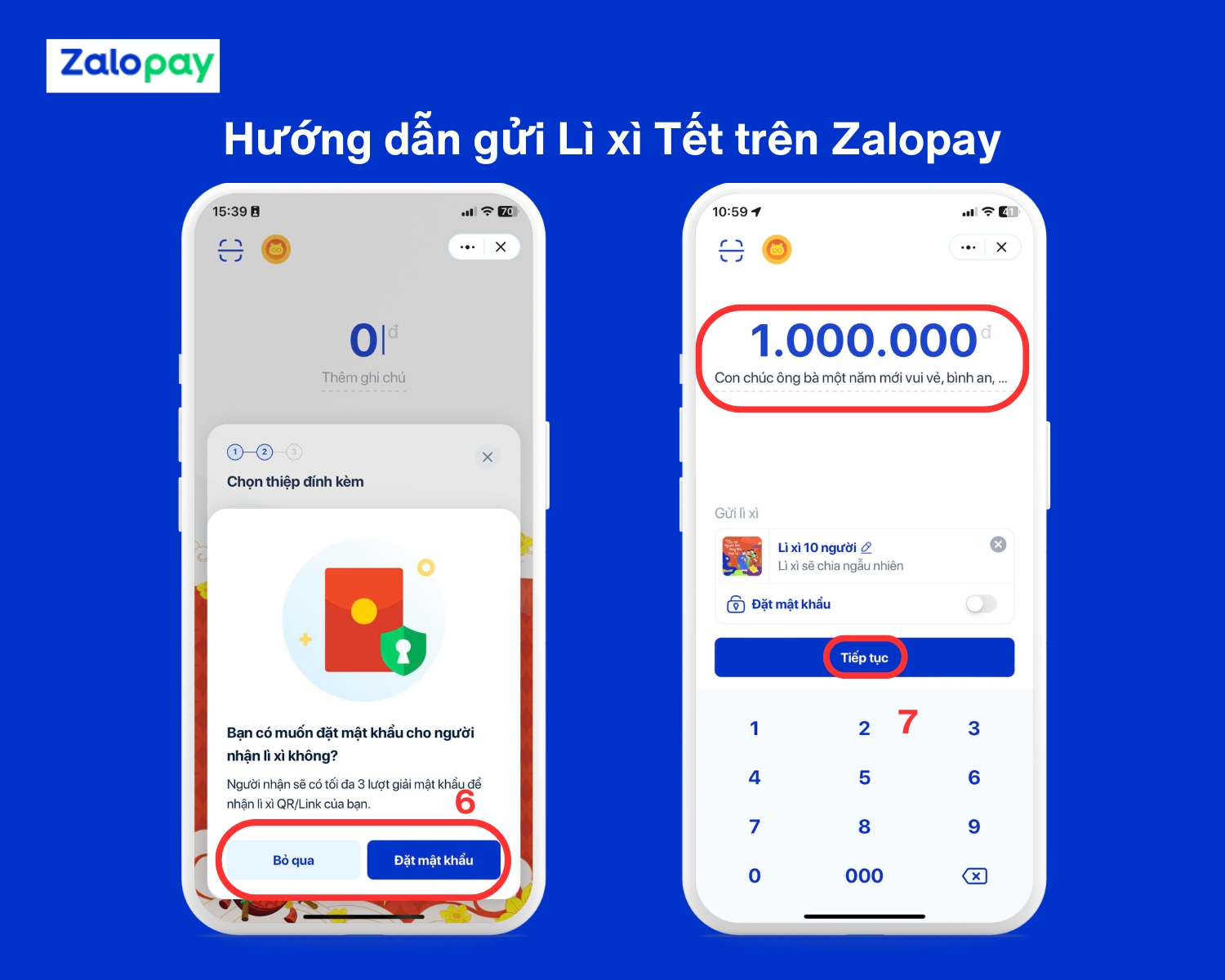 Hướng dẫn các bước lì xì trên Zalopay