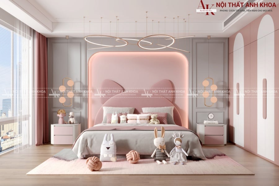 Bộ phòng ngủ cho con gái đẹp hiện đại