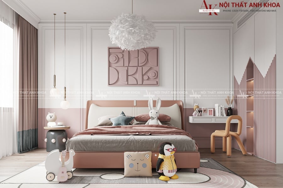 Bộ phòng ngủ cho con gái đẹp hiện đại