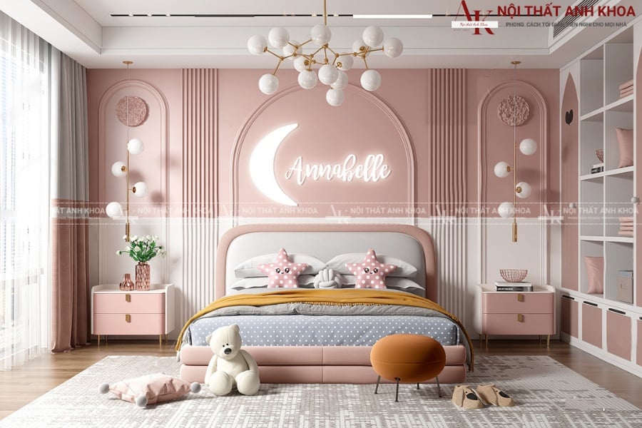 Bộ phòng ngủ cho con gái đẹp hiện đại