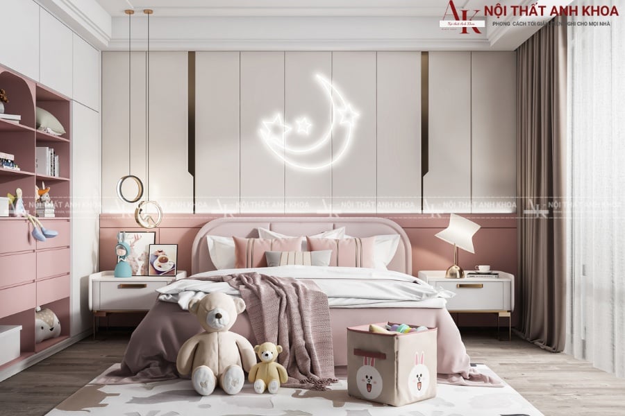 Bộ phòng ngủ cho con gái đẹp hiện đại
