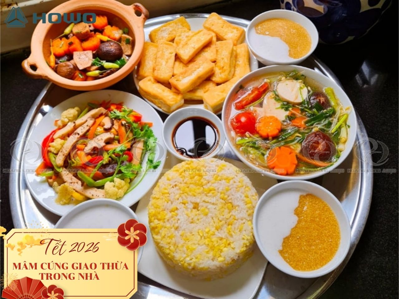 Mâm cúng giao thừa chay trong nhà