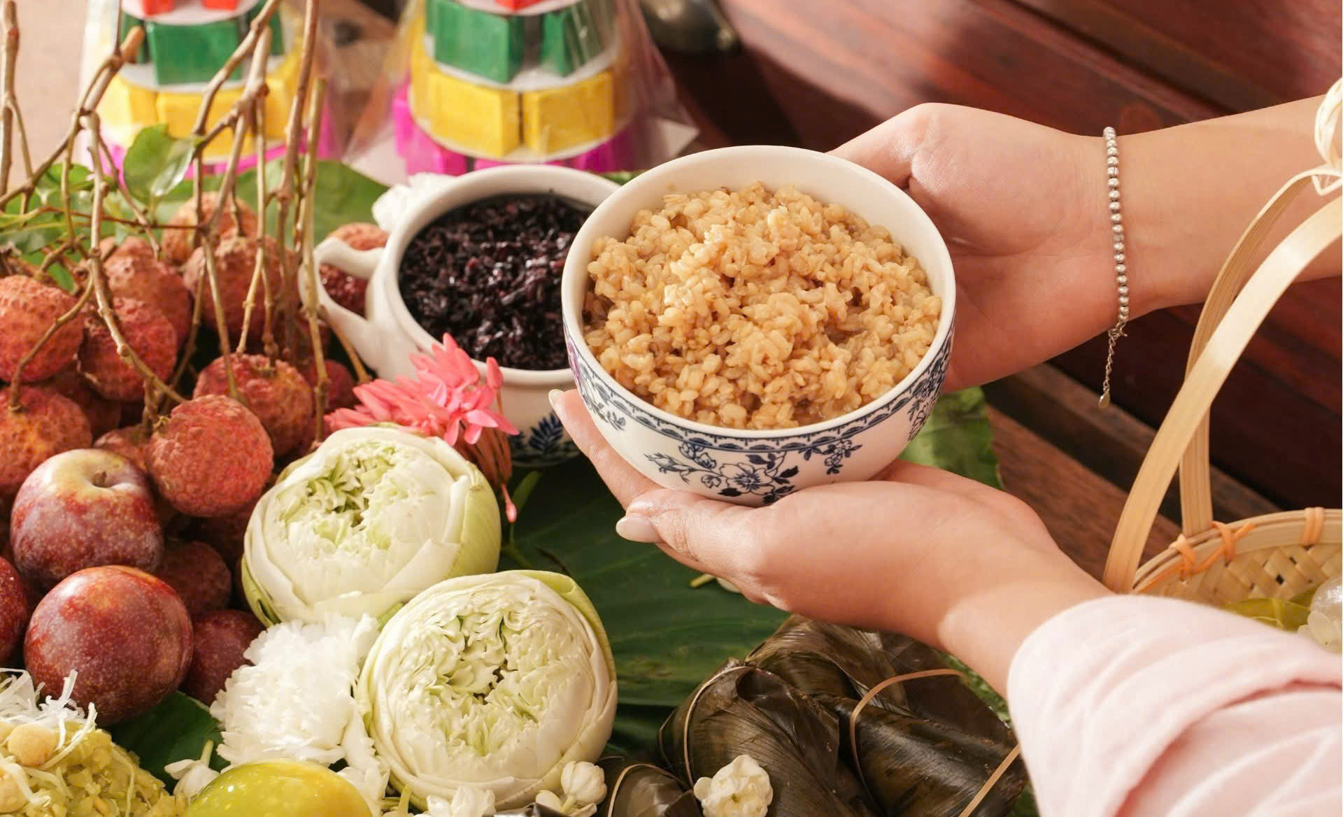 Cơm rượu nếp cái ăn dịp tết Đoan Ngọ (Ảnh Bếp Hoa)