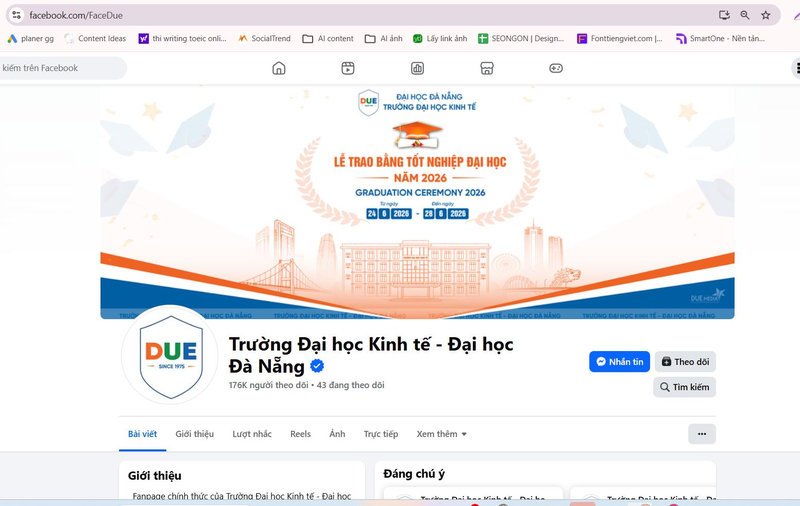 Fanpage chính thức của Trường Đại học Kinh tế - Đại học Đà Nẵng (DUE)