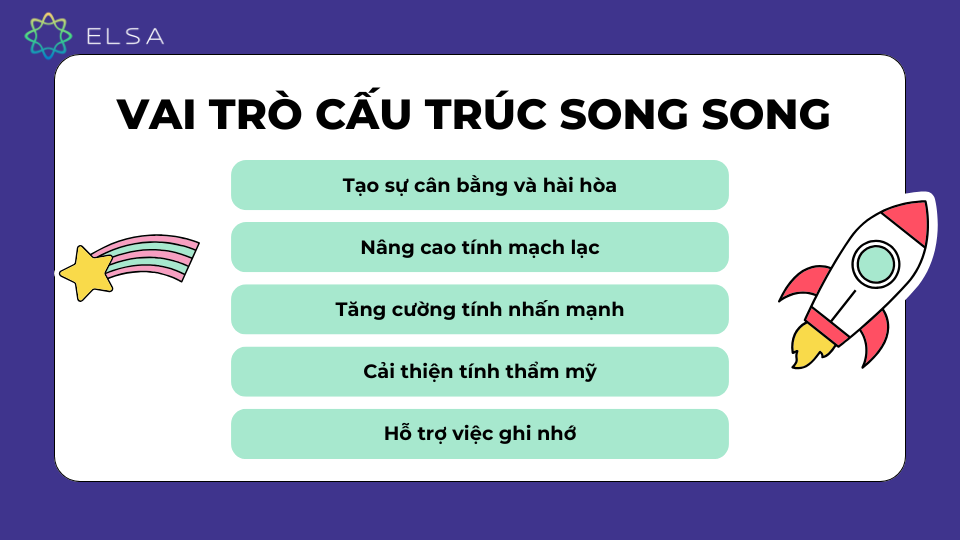 Vai trò của cấu trúc song song trong câu