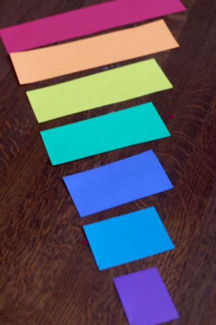 Set up to make a rainbow and learn to spell your name