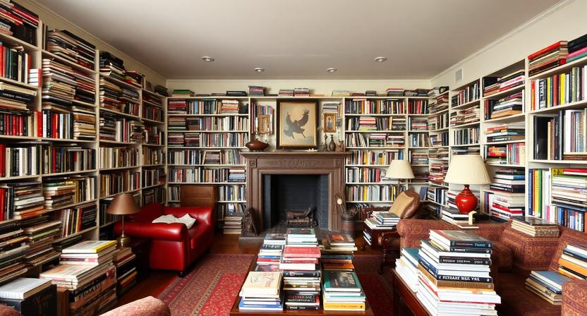 bookcases in a lounge room
