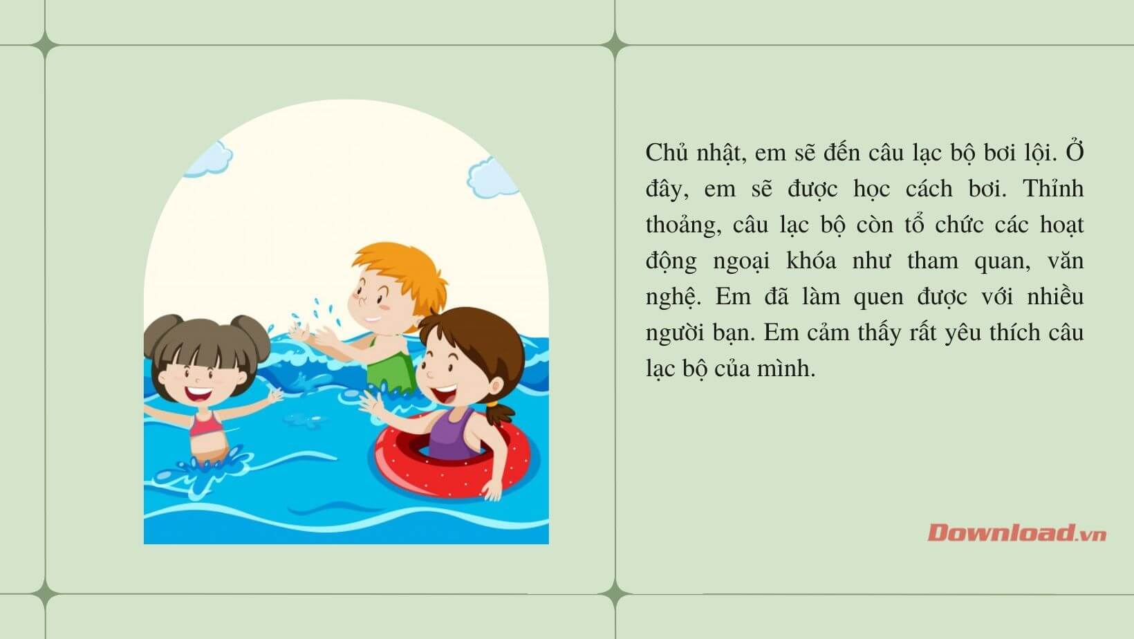 Kể về một việc em thích làm trong ngày nghỉ