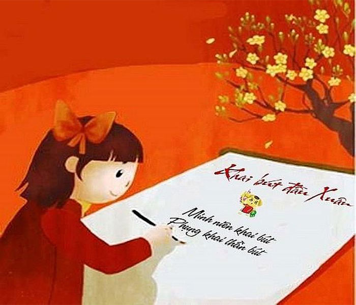 Khai bút vào giờ nào, viết gì để học giỏi, may mắn