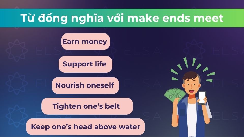 Từ đồng nghĩa với make ends meet