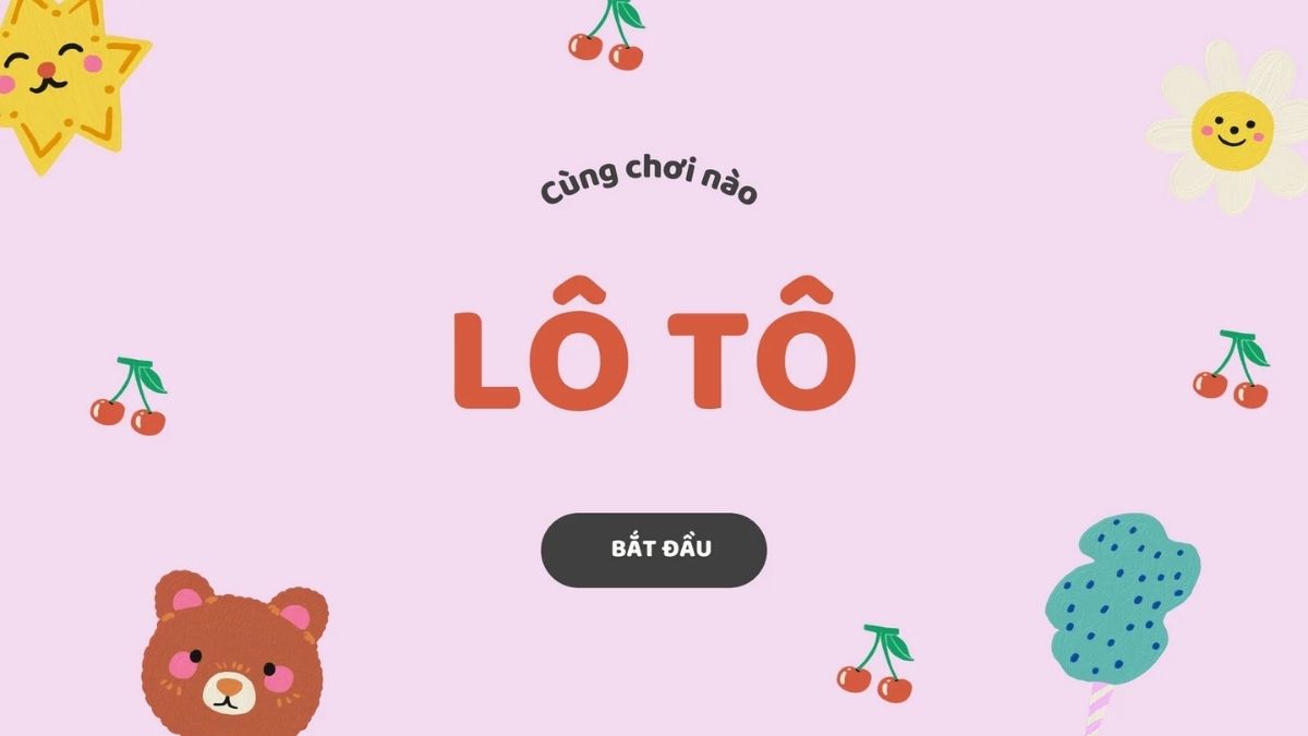 Slide trò chơi lô tô cho bài thuyết trình powerpoint 20/11