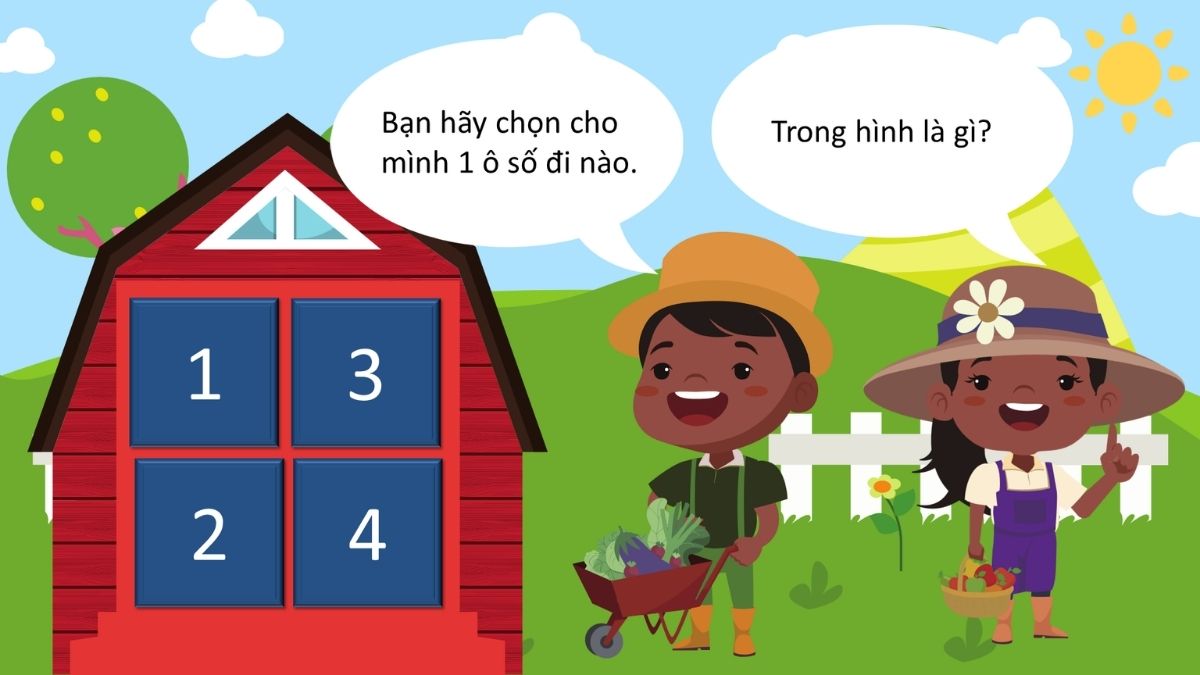 Trò chơi chọn số, giải đố vui nhộn nhiều màu sắc cho trò chơi powerpoint 20/11