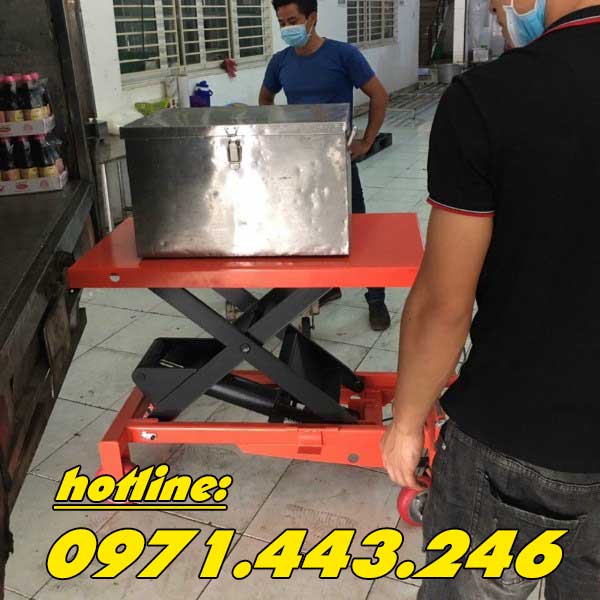 xe nâng mặt bàn 1 tấn
