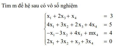 Tìm m để hệ phương trình vô nghiệm
