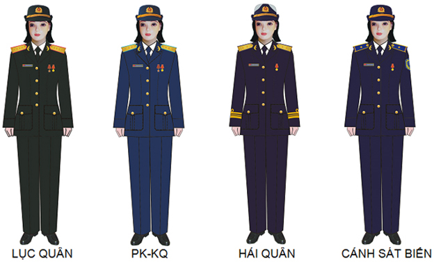 Quân phục Sĩ quan, Quân nhân chuyên nghiệp được sử dụng như thế nào?