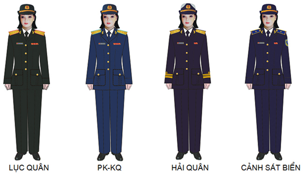 Quân phục Sĩ quan, Quân nhân chuyên nghiệp được sử dụng như thế nào?