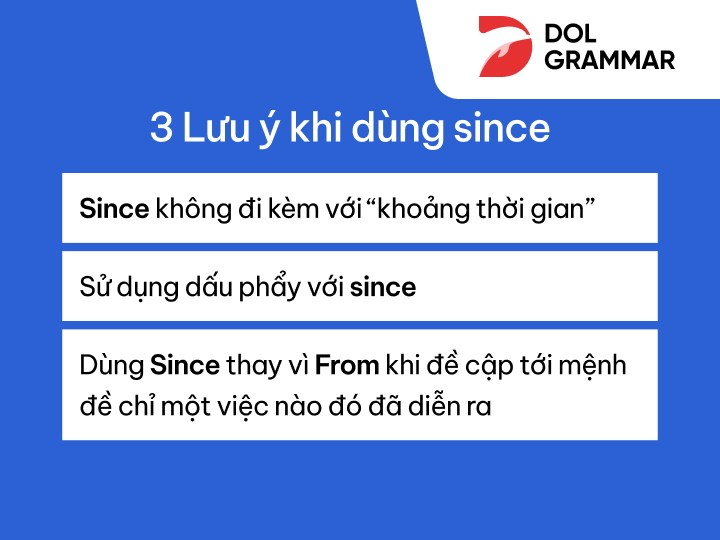 một số cấu trúc since liên quan khác