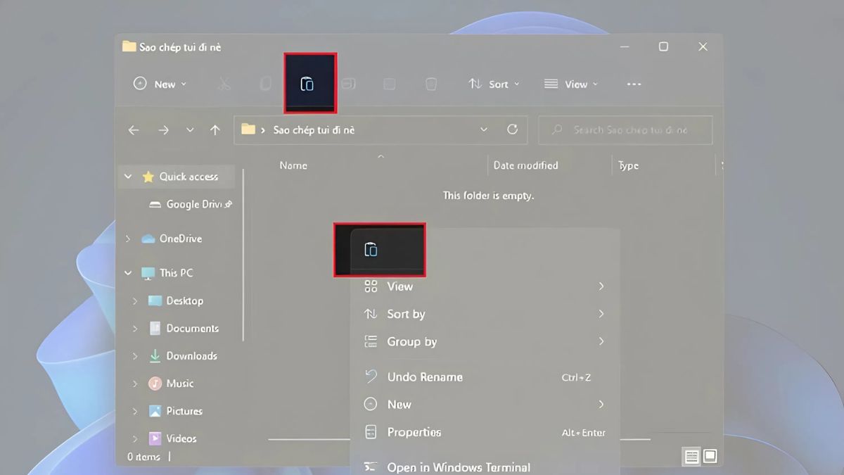 Chọn lệnh Rename để đổi tên file