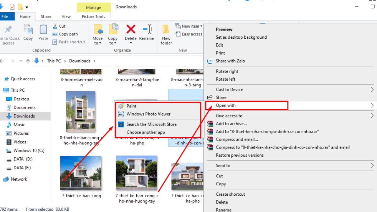 Thao tác tạo file mới bước 1