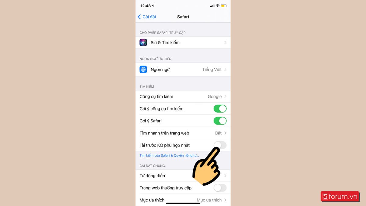 Cách sửa lỗi đăng nhập thisinh.thithptquocgia.edu.vn trên điện thoại iOS bước 2