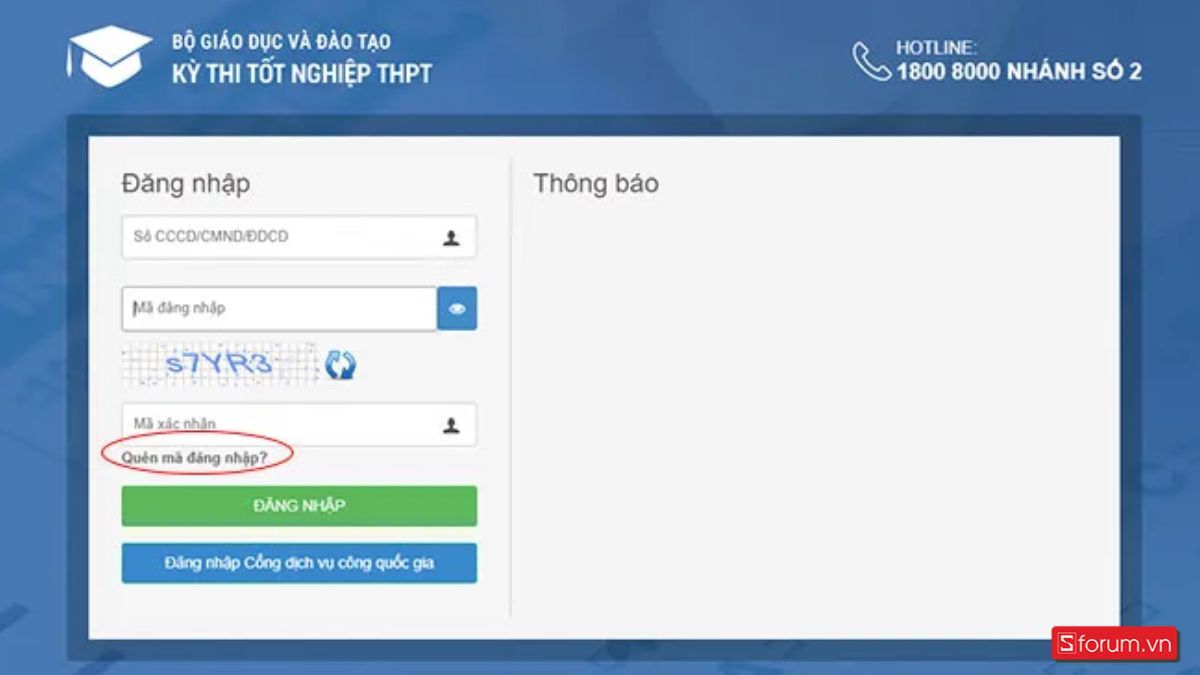 Tại sao không đăng nhập được thisinh.thithptquocgia.edu.vn