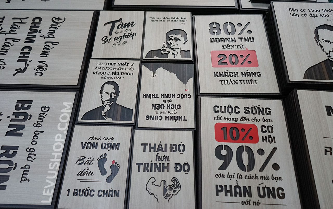 Tranh gỗ slogan truyền cảm hứng treo tường trang trí văn phòng