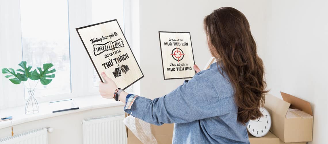 150+ mẫu tranh treo tường slogan đẹp hiện đại