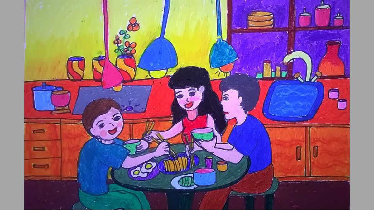Cách vẽ tranh 20/10 ngày Phụ Nữ Việt Nam tặng cho bà, mẹ yêu thương