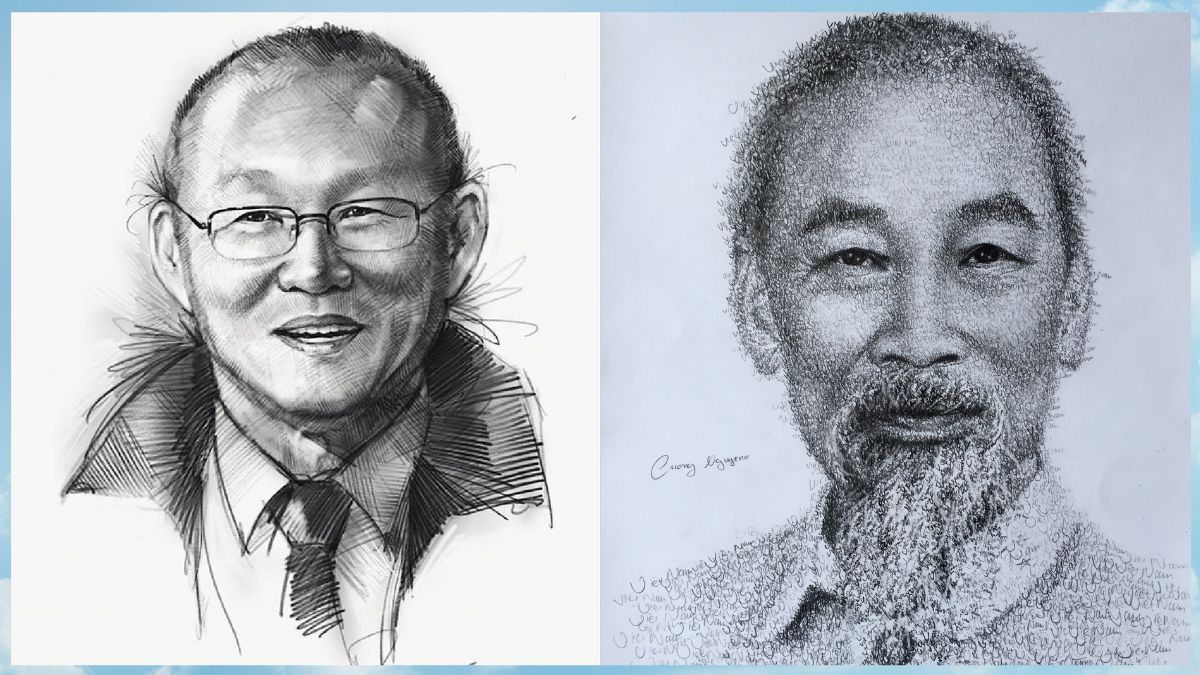 Vẽ tranh chân dung cận mặt đẹp